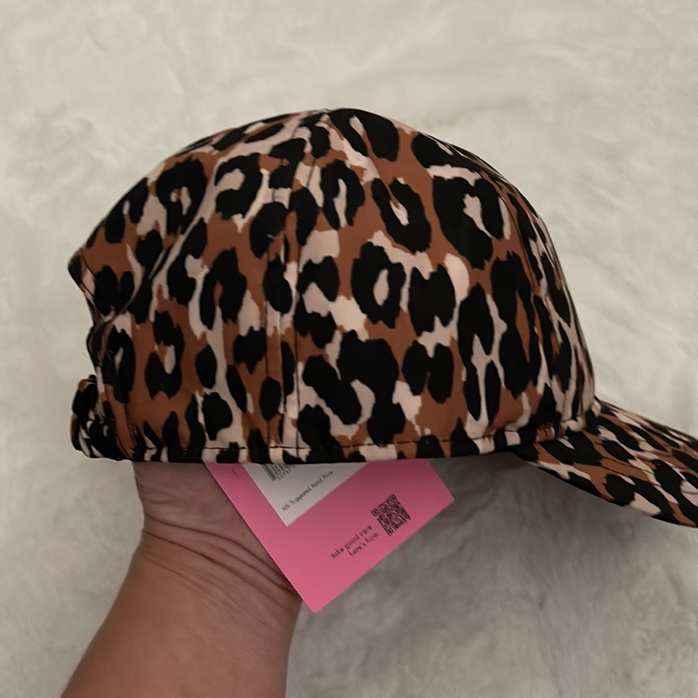 NWT Kate Spade fashion forward Leopard print ball cap hat KS1003746C 1 size - Picture 5 of 12